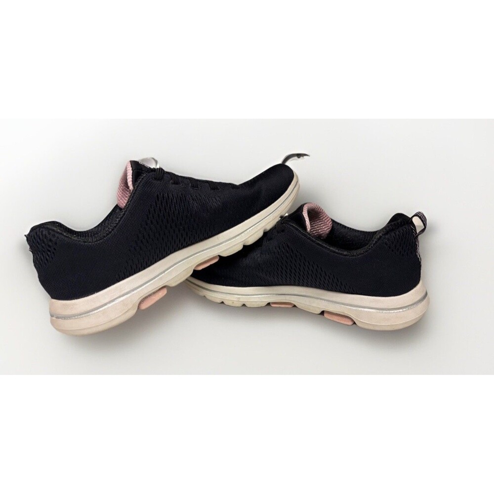Skechers Black/Light Pink Go Walk 5 Lake Views Womens Lace Up Size 9 - Picture 6 of 11